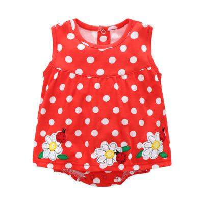 Macaquinhos-Vestidos Estampados Regata Bebê Menina | 6-18 Meses-amarelo,azul,bebê menina,borboleta,coração,florzinha,macaquinho menina,menina,moranguinhos,rosa,vermelho