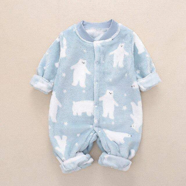 Macacão Soft de Pelúcia para Bebê Abertura Total| 1-18 Meses-Internacional-bichinhos,estampado,fleece,inverno,macacão bebe,macacão infantil,macacão menina,macacão menino,menina,pelúcia,roupa bebe,roupa menina,unisex