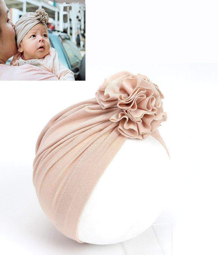 Turbante com Flor Bebê Menina Ensaio| 1- 18 Meses-Internacional-adereço,chapéu,laço,menina,roupa menina,toca,turbante