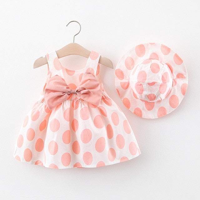 Vestido Estampado Verão c/ Alça Bebê Menina + Chapéu | 6M - 4 Anos-azul,branco,chapéu,coração,estampado,flores,laranjado,laço,melancia,menina,morangos,rosa,roupa bebe,roupa menina,verde,vestido verão