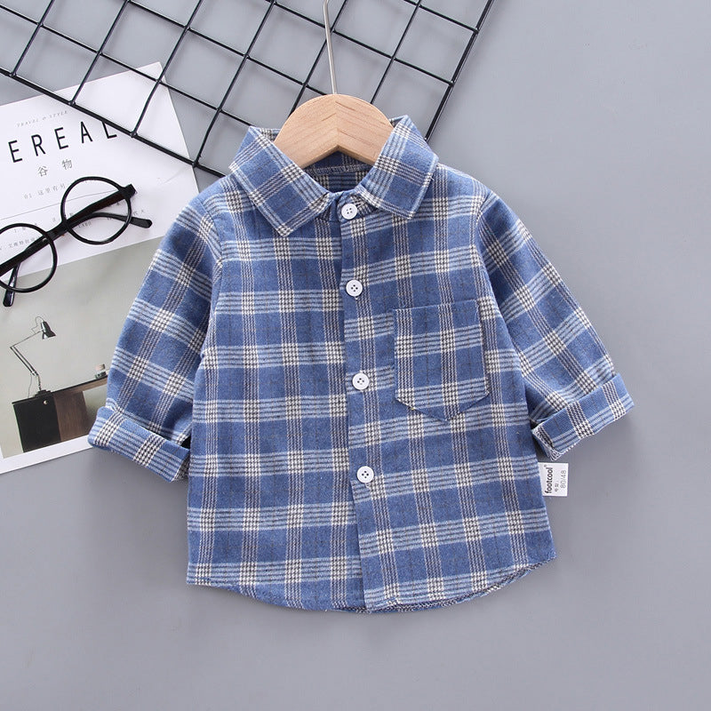 Camisa Xadrez Bebê Menino Várias Cores | 1-4 Anos, Azul