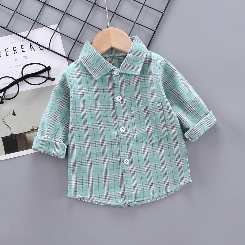 Camisa Xadrez Bebê Menino Várias Cores | 1-4 Anos, Verde