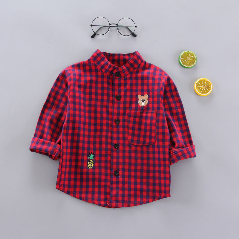 Camisa Xadrez Bebê Menino Várias Cores | 1-4 Anos, Vermelho Vichy