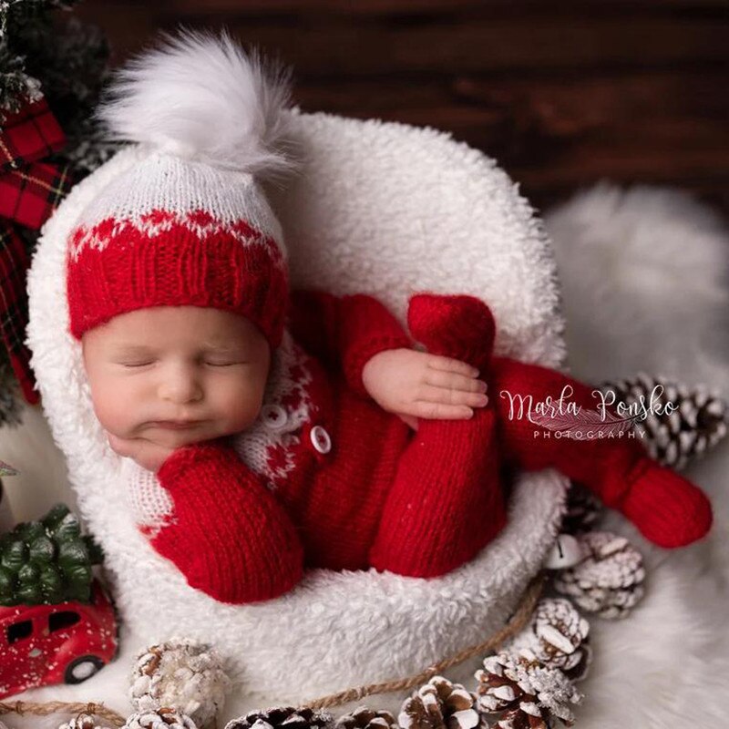 conjuntos ensaio de natal para recem nascido newborn macacão gorro touca chapéu bebê menino menina papai mamãe noel fotos vermelho