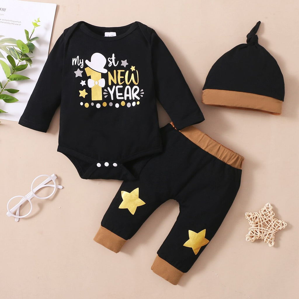 conjuntos meu primeiro natal bebê menino com gorro réveillon 2023 vermelho branco verde preto marrom macacão body touca chapéu blusa manga longa calça bebê menino ano novo reveillon fotos