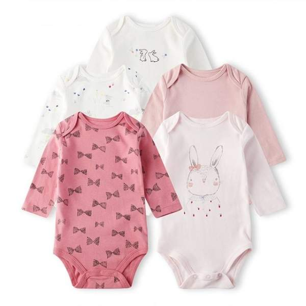 Kit 5 Bodys Manga Longa Bebê Menina | 6-24 Meses-bebê menina,bebê menina 0-3 meses,bebê menina 12-18 meses,bebê menina 18-24 meses,bebê menina 3-6 meses,bebê menina 6-9 meses,bebê menina 9-12 meses,body bebê,body bebê menina,body manga longa bebê,body manga longa bebê menina,macacão menina,roupa menina bebê,roupas inverno bebê,Roupinha para bebê