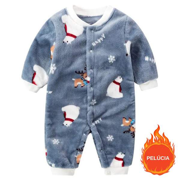 Macacão Soft de Pelúcia para Bebê Abertura Total| 0-18 Meses-bichinhos,estampado,fleece,inverno,macacão bebe,macacão infantil,macacão menina,macacão menino,menina,menino,pelúcia,roupa bebe,roupa menina,unisex