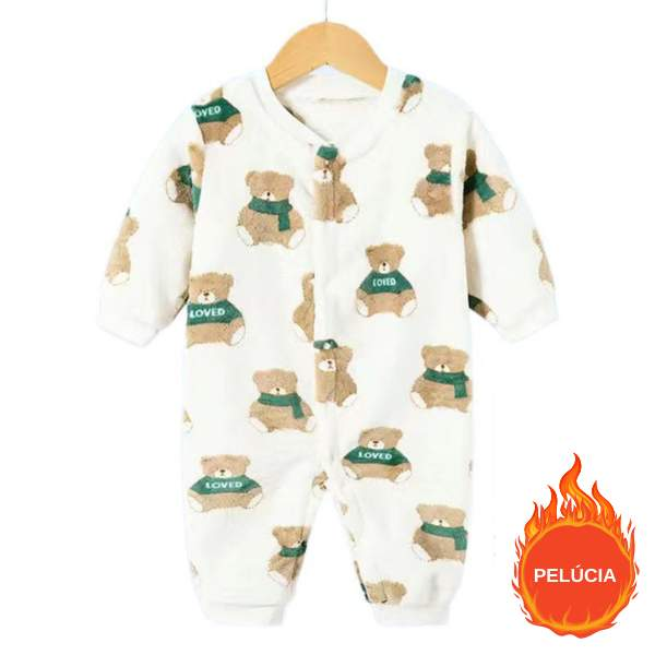 Macacão Soft de Pelúcia para Bebê Abertura Total| 0-18 Meses-bichinhos,estampado,fleece,inverno,macacão bebe,macacão infantil,macacão menina,macacão menino,menina,menino,pelúcia,roupa bebe,roupa menina,unisex