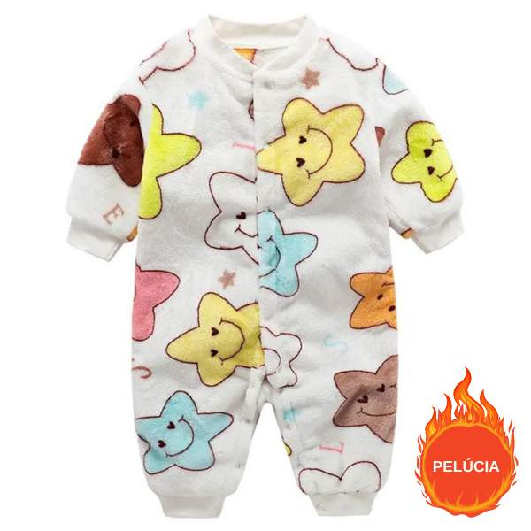 Macacão Soft de Pelúcia para Bebê Abertura Total| 0-18 Meses-bichinhos,estampado,fleece,inverno,macacão bebe,macacão infantil,macacão menina,macacão menino,menina,menino,pelúcia,roupa bebe,roupa menina,unisex