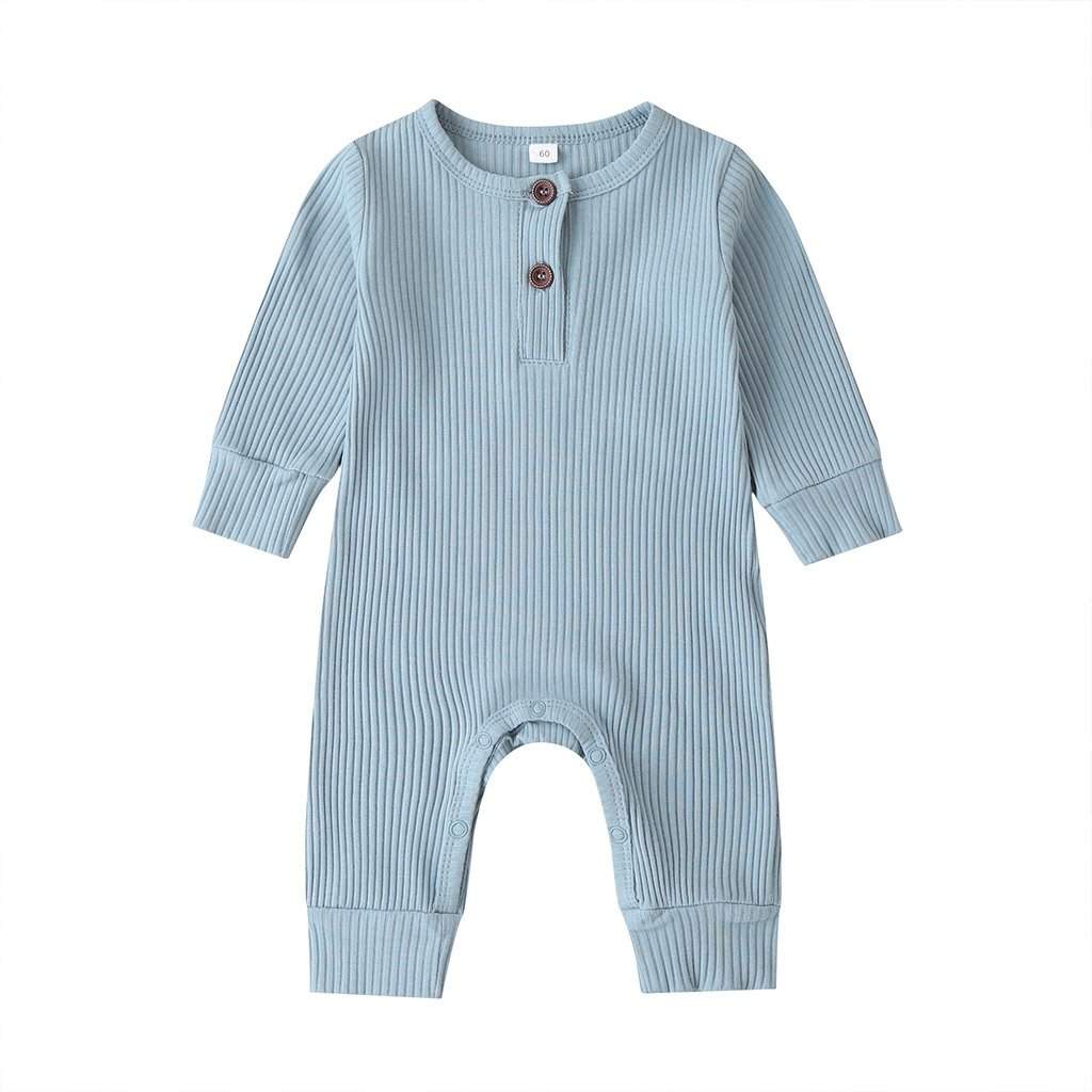 Macacão Canelado Botões de Manga Bebê Unisex | 0-18 Meses-Attena Baby Shop-macacão algodão,macacão bebe,macacão infantil,macacão menina,macacão menino,menina,roupa bebe,roupa menina,unisex