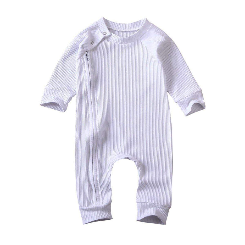 Macacão p/Bebê Canelado Zíper Menina Menino-Nacional-macacão bebe,macacão menina,macacão menino,menina,roupa bebe,roupa menina,unisex