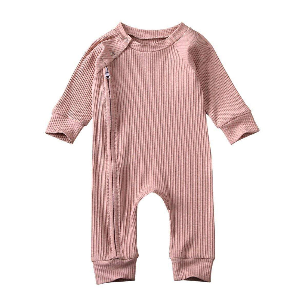 Macacão p/Bebê Canelado Zíper Menina Menino-Nacional-macacão bebe,macacão menina,macacão menino,menina,roupa bebe,roupa menina,unisex