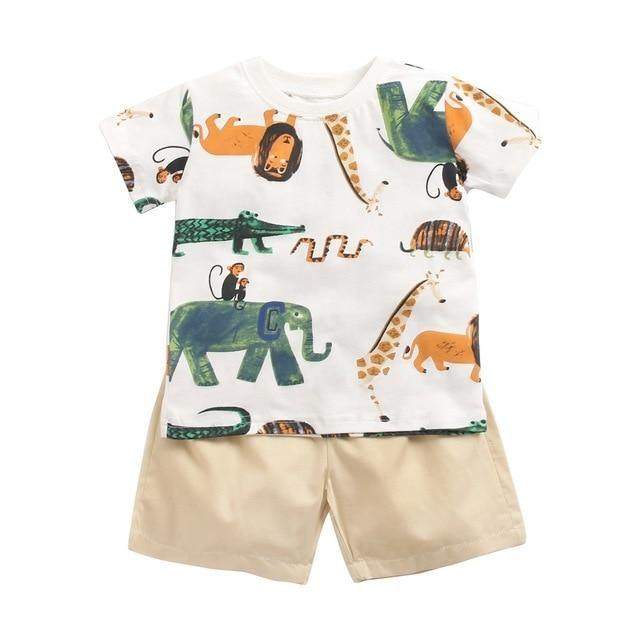 Conjunto Camiseta + Short Bebê Menino Cartoon-Attena Baby Shop-conjunto menino,lançamentos,menino