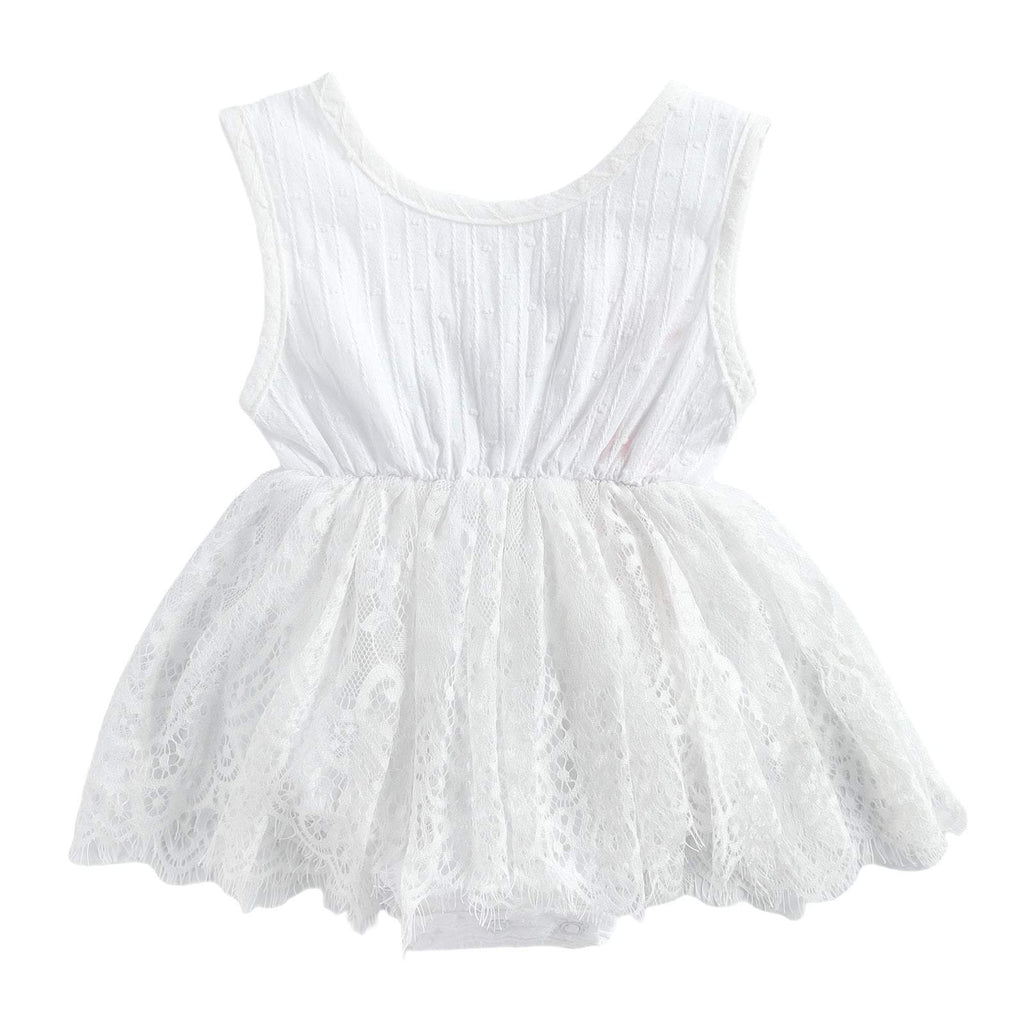 Vestido-Body Branco de Renda Verão Bebê Menina | 6-24 Meses-branco,menina,regata,renda,vestido