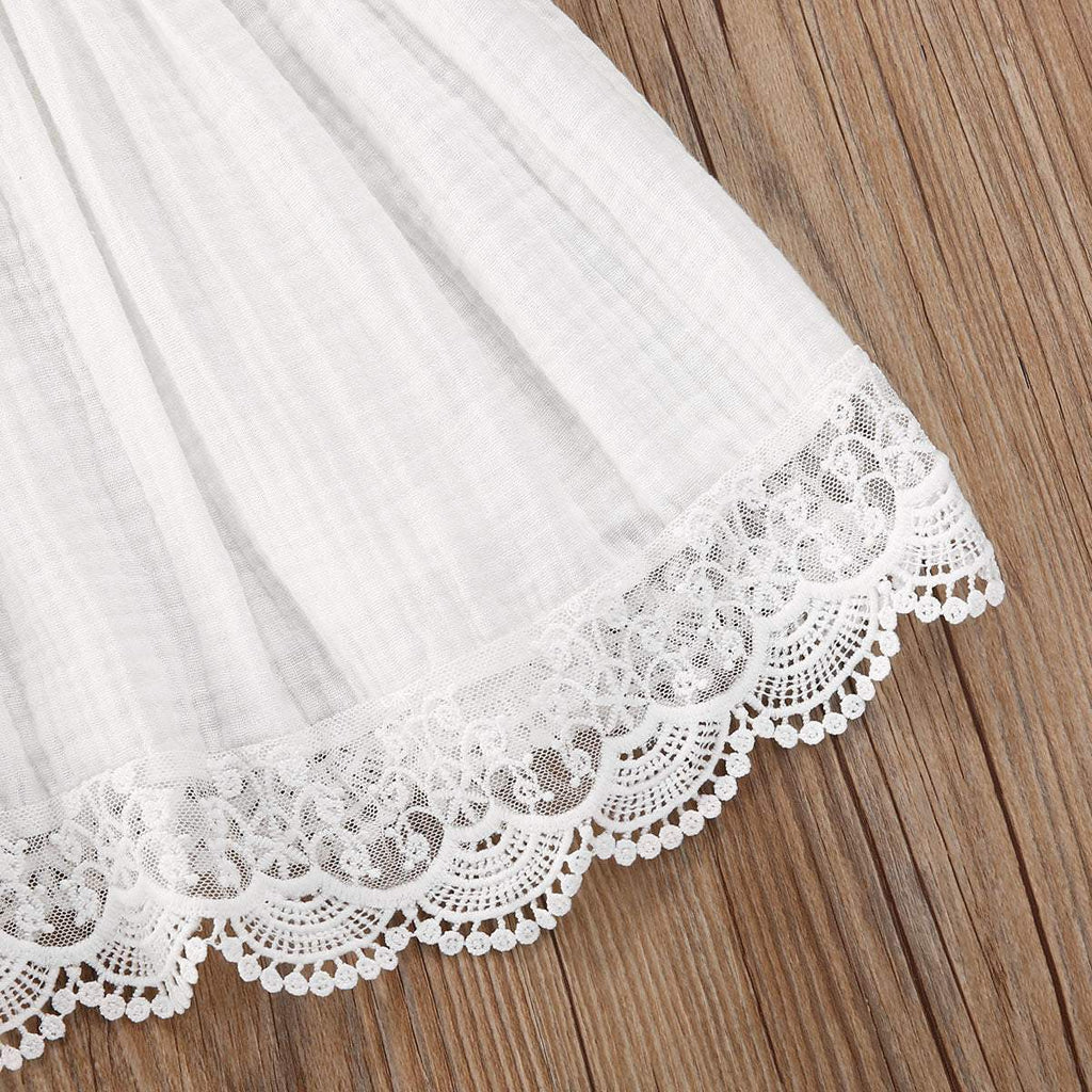 Vestido de Renda Branco Babados Bebê Menina Verão | 6M- 5 Anos-aniversário,batizado,branco,brnaco,laço,menina,renda,roupa menina,vestido,vestido bebe,vestido de festa