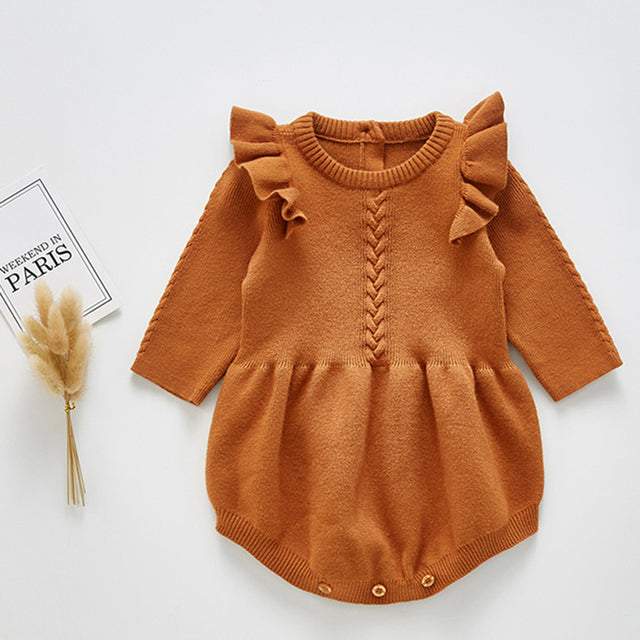 Suéter Body Tricot Bebê Menina-Body bebê tricotado,body tricot recém nascido,bory tricot para bebês menina,macaquinho bebê menina,romper para bebês menina,Roupinha para bebê