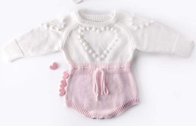 Suéter Body Tricot Bebê Menina-Body bebê tricotado,body tricot recém nascido,bory tricot para bebês menina,macaquinho bebê menina,romper para bebês menina,Roupinha para bebê