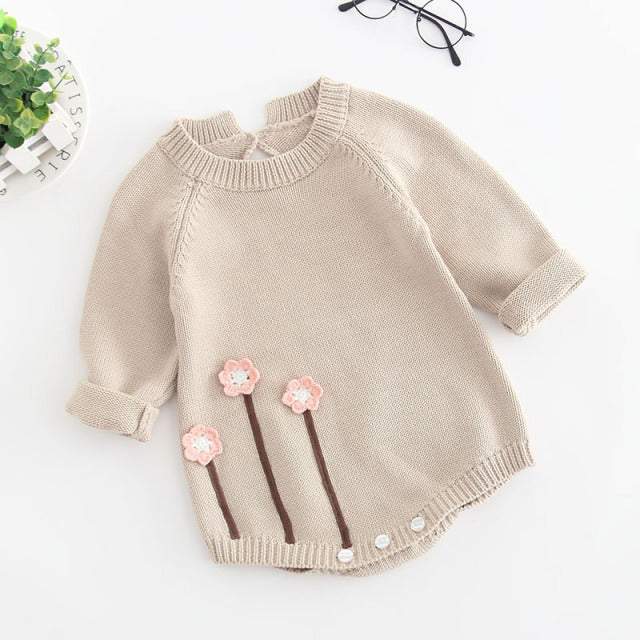 Suéter Body Tricot Bebê Menina-Body bebê tricotado,body tricot recém nascido,bory tricot para bebês menina,macaquinho bebê menina,romper para bebês menina,Roupinha para bebê