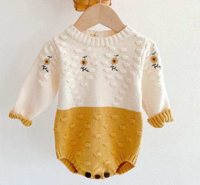 Suéter Body Tricot Bebê Menina-Body bebê tricotado,body tricot recém nascido,bory tricot para bebês menina,macaquinho bebê menina,romper para bebês menina,Roupinha para bebê