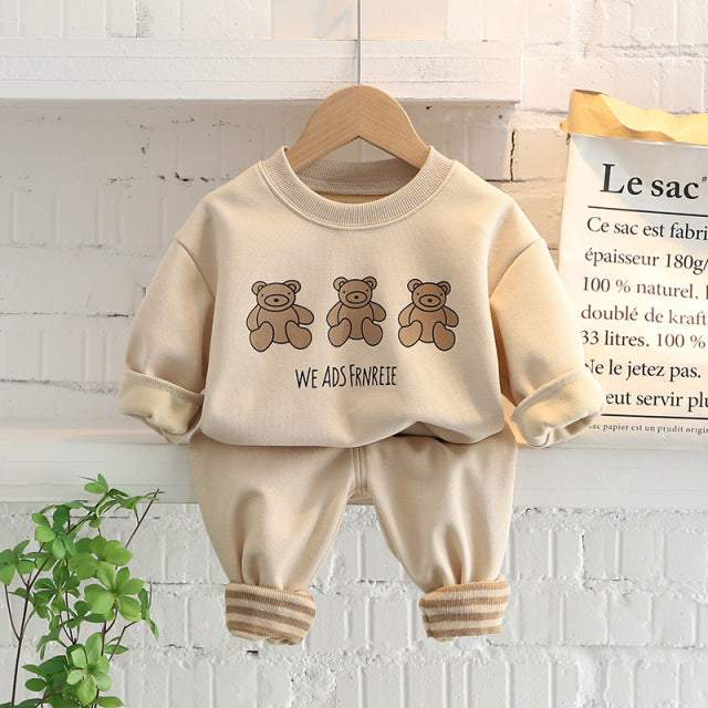 Conjunto Moletom Polo Ursinho Bebê Menino | 6 Meses - 5 Anos-menino