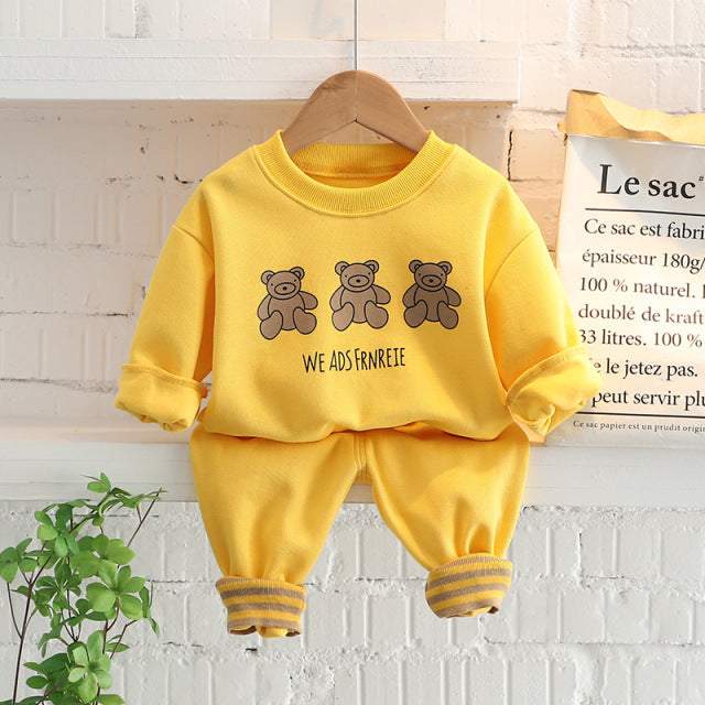 Conjunto Moletom Polo Ursinho Bebê Menino | 6 Meses - 5 Anos-menino