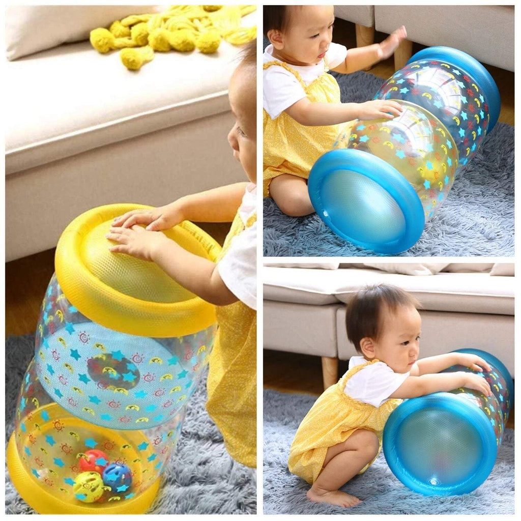 Rolo Inflável para Bebês l 6 Meses a 2 Anos-brinquedo para bebê,rolo inflável bebê,rolo inflável interativo,Rolo Inflável para bebês