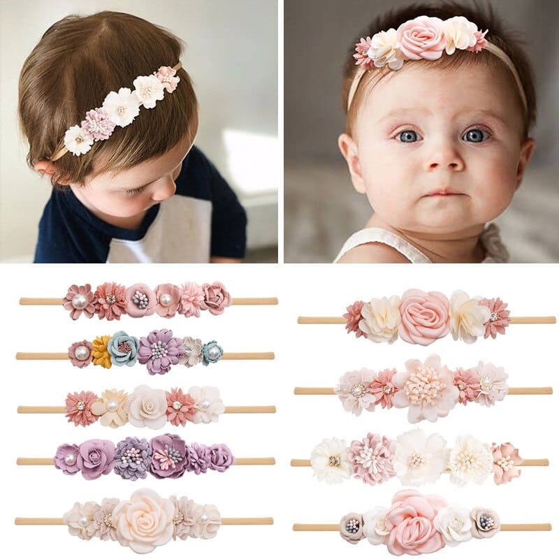 Tiara Floral para Cabelo Bebê Menina |0 -2 Anos