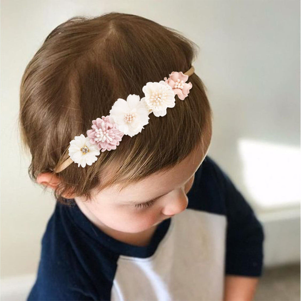 Tiara Floral para Cabelo Bebê Menina |0 -2 Anos