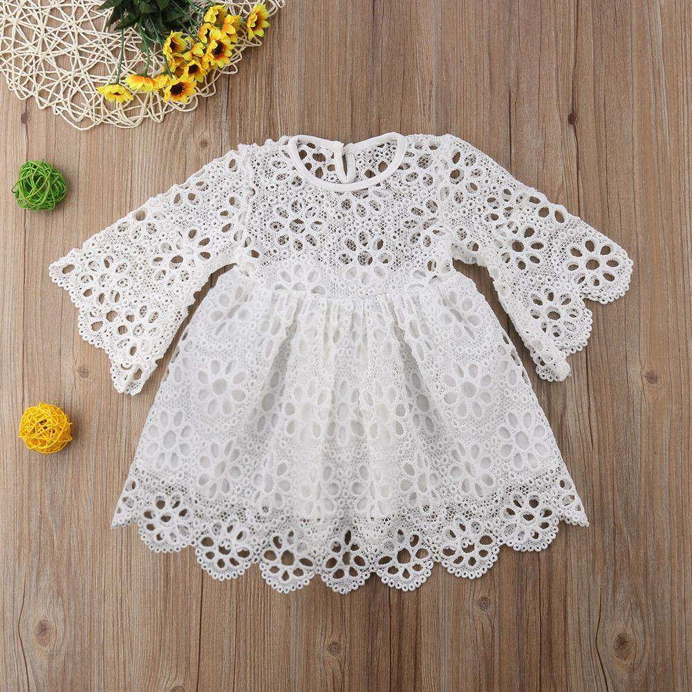 Vestido de Renda Branco Mãe e Filha | 6 Meses - 4 Anos-Internacional-menina,mãe,mãe e filha,rendas,roupa bebe,roupa menina,vestido