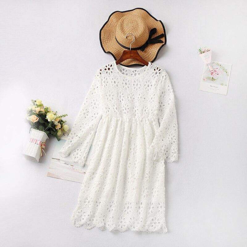 Vestido de Renda Branco Mãe e Filha | 6 Meses - 4 Anos-Internacional-menina,mãe,mãe e filha,rendas,roupa bebe,roupa menina,vestido